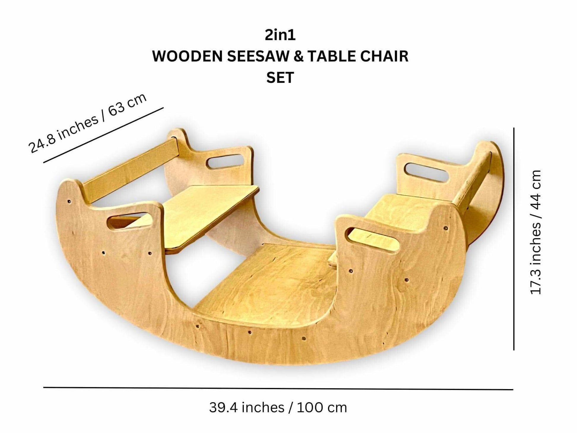 2in1 Montessori Seesaw and Table Chair Set-2
