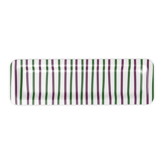 Paisley Picnic Stripe Slim Tray