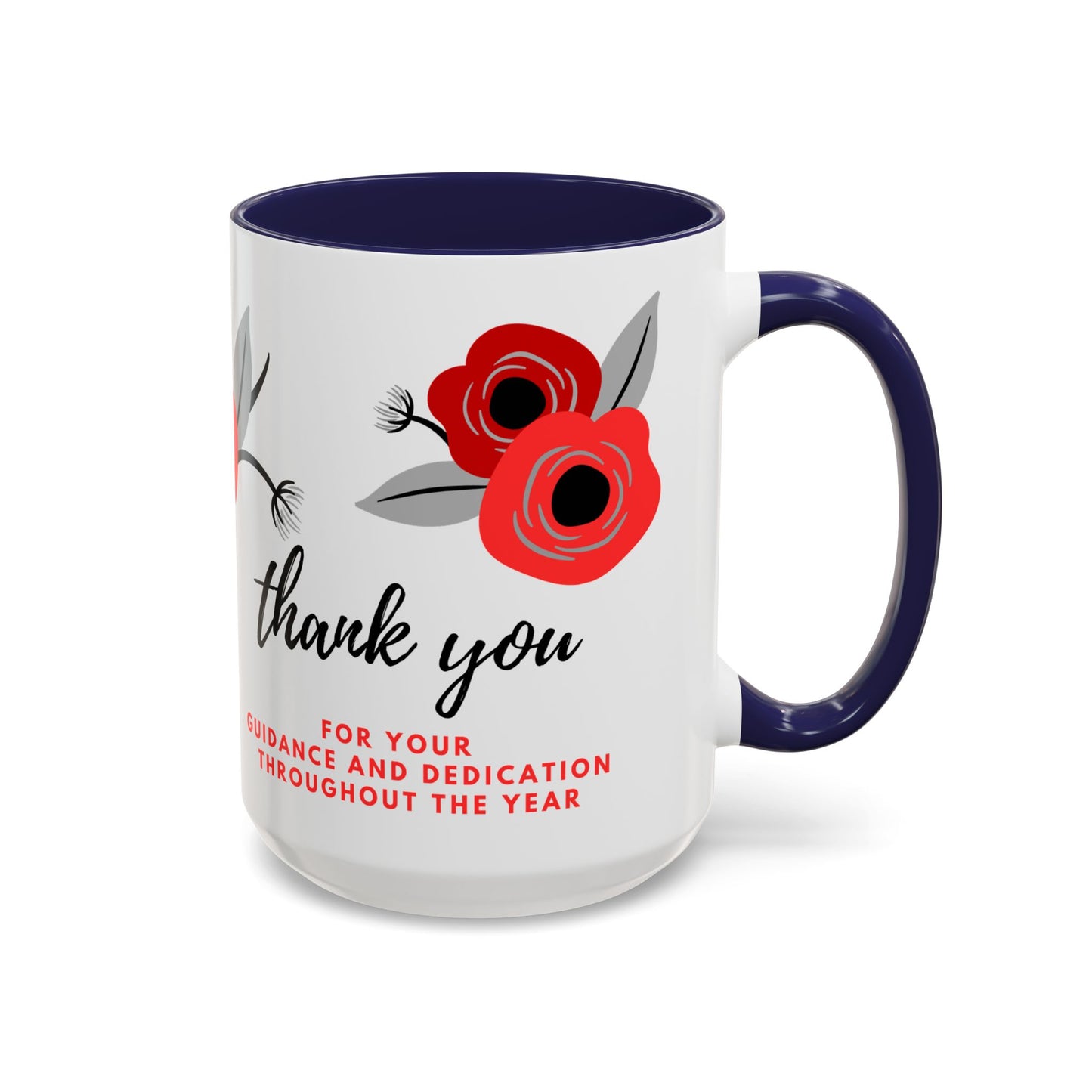 Thank You Coffee Mug, Black, 15oz.