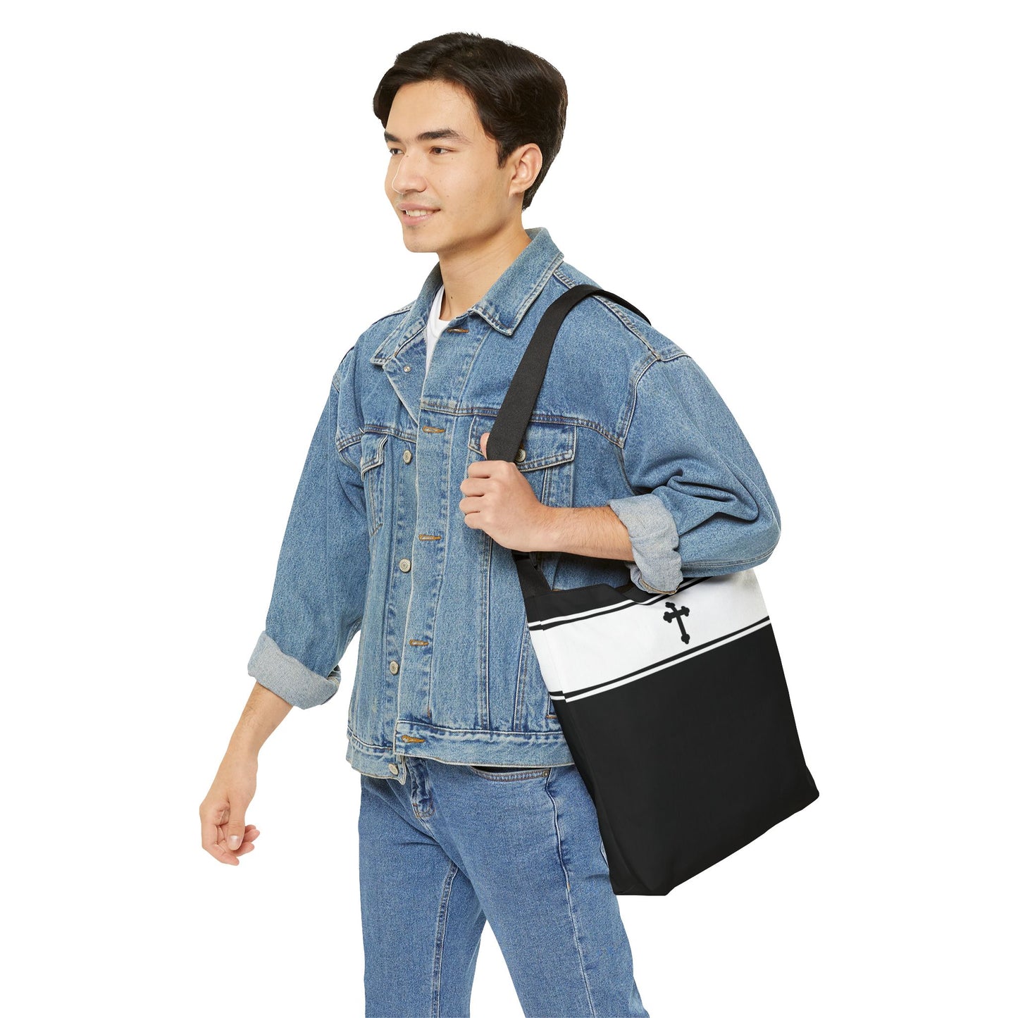 Cross Adjustable Tote Bag, 16x16