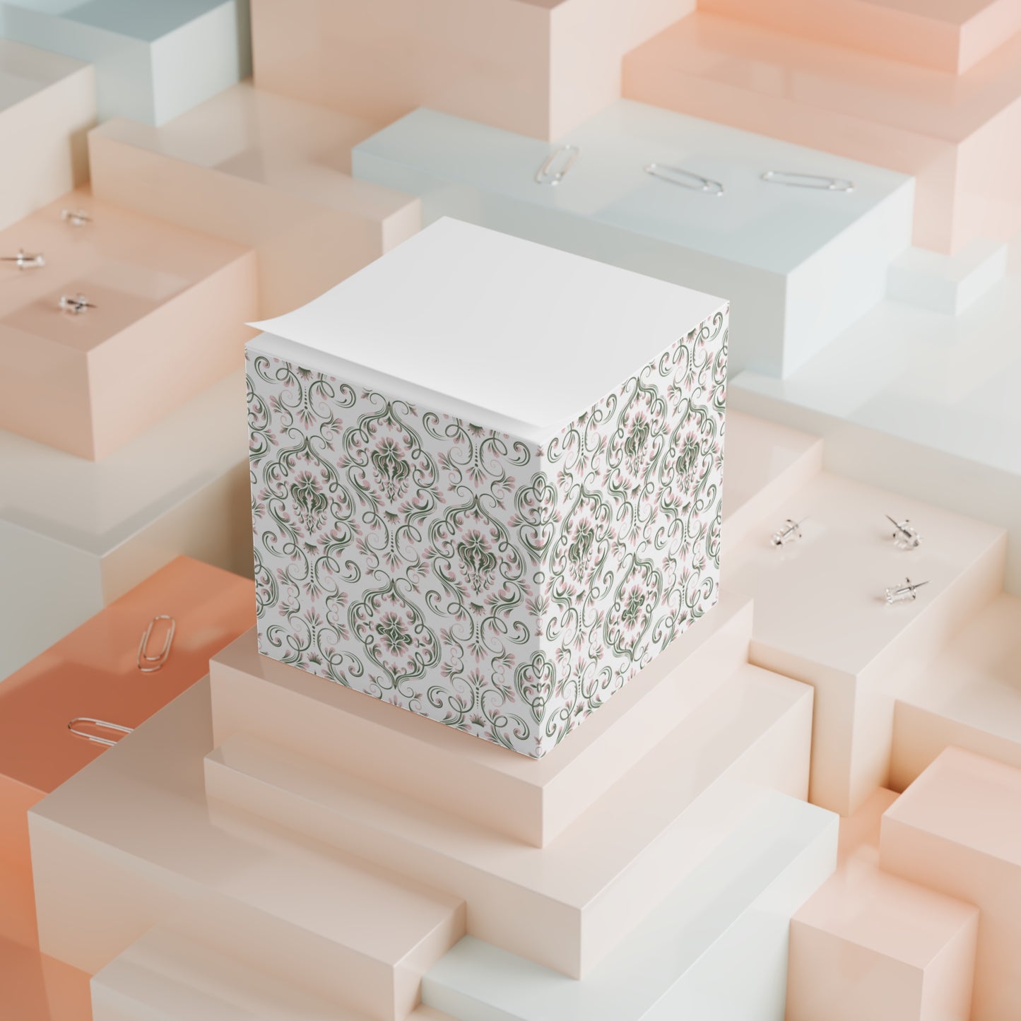 Sticky Note Cube, Blushing Romance Collection