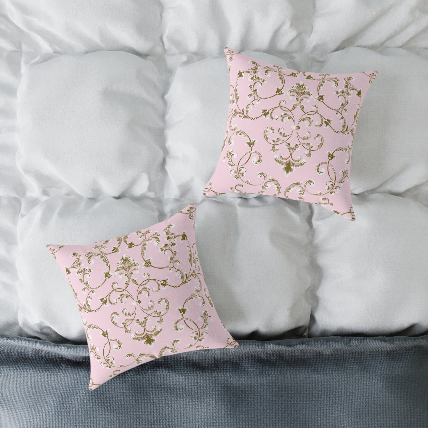 Gilded Pink Decorative Pillow