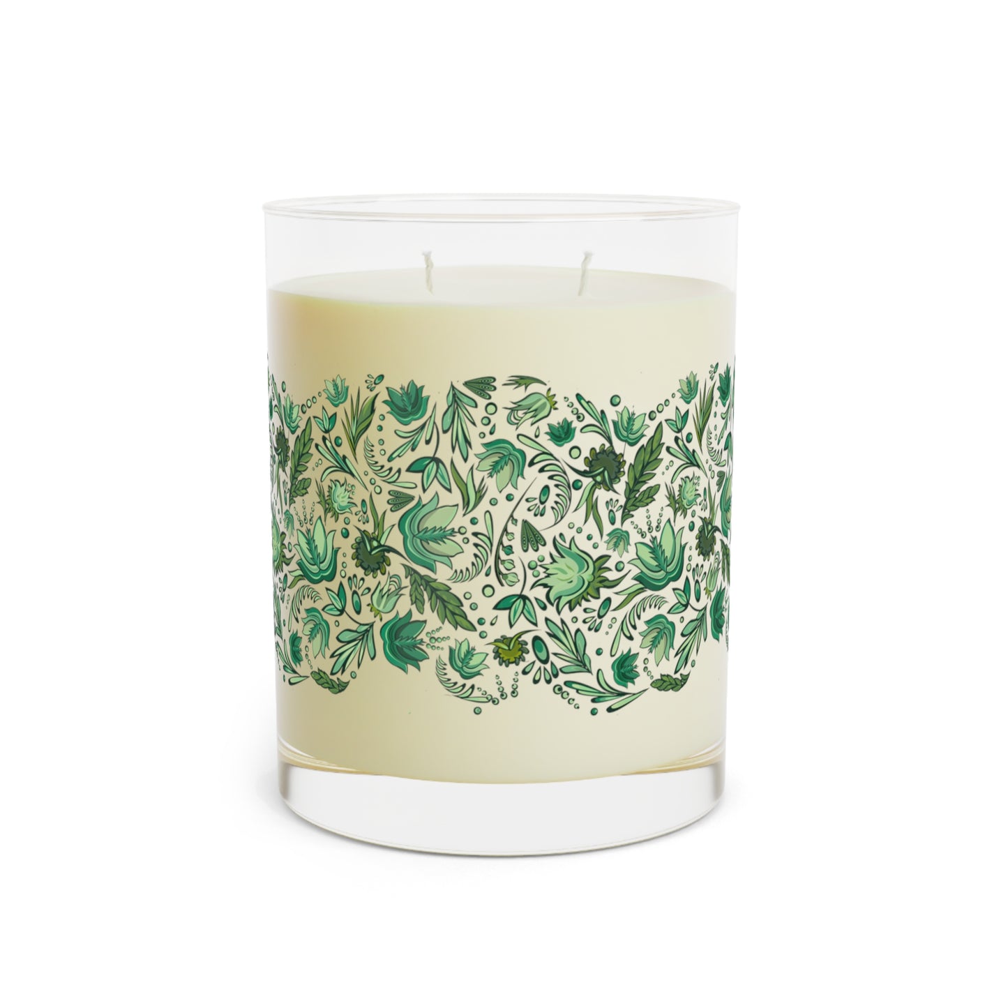 Contemporary Floral in Green, 11oz