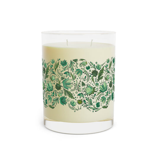 Contemporary Floral in Green, 11oz