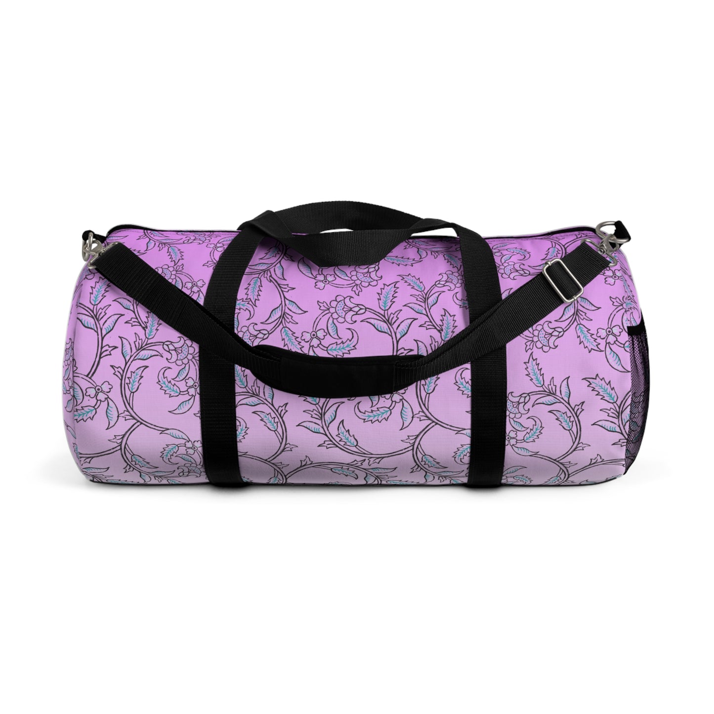 Pink Floral Vine Duffel Bag