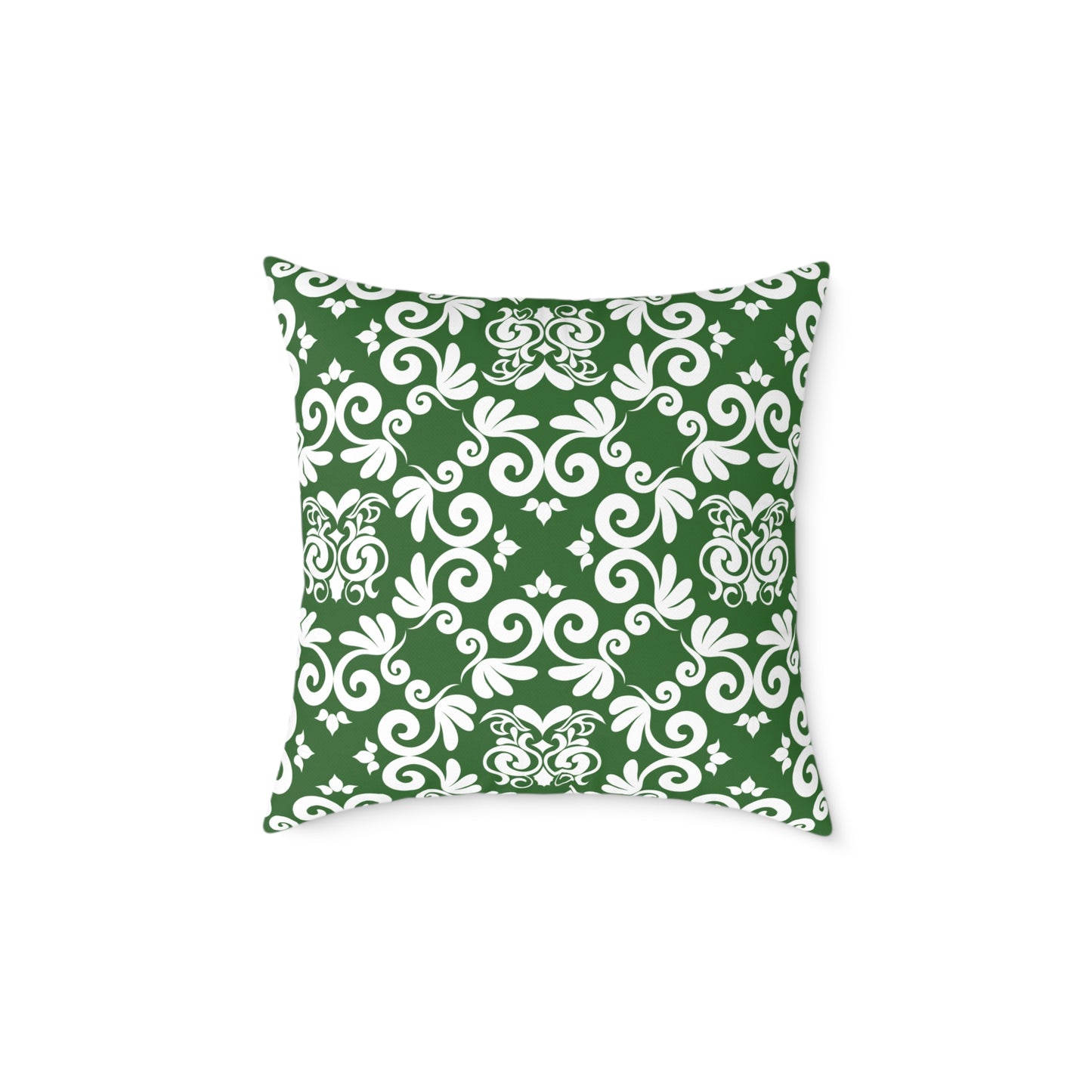 Green Lattice Throw Pillow