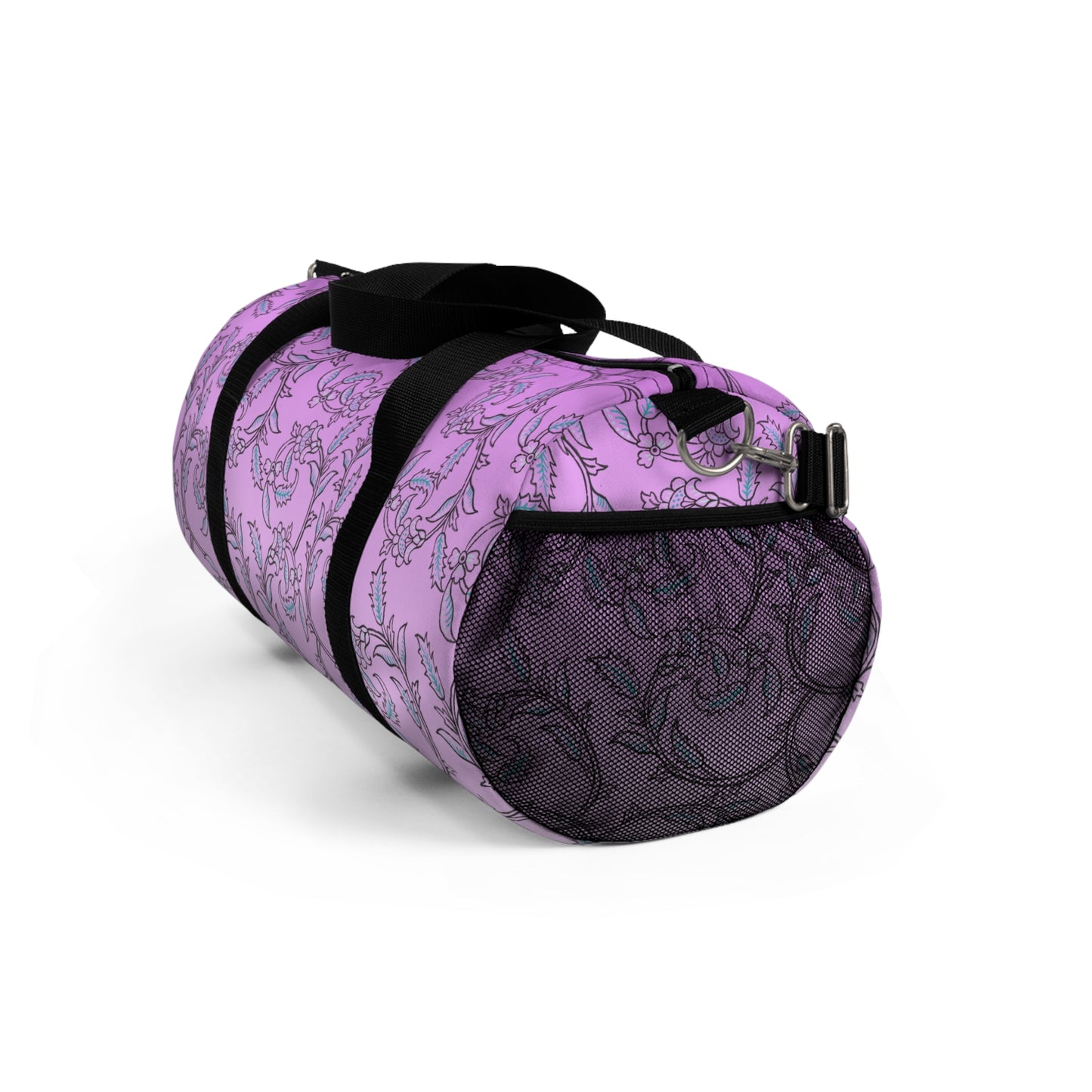 Pink Floral Vine Duffel Bag