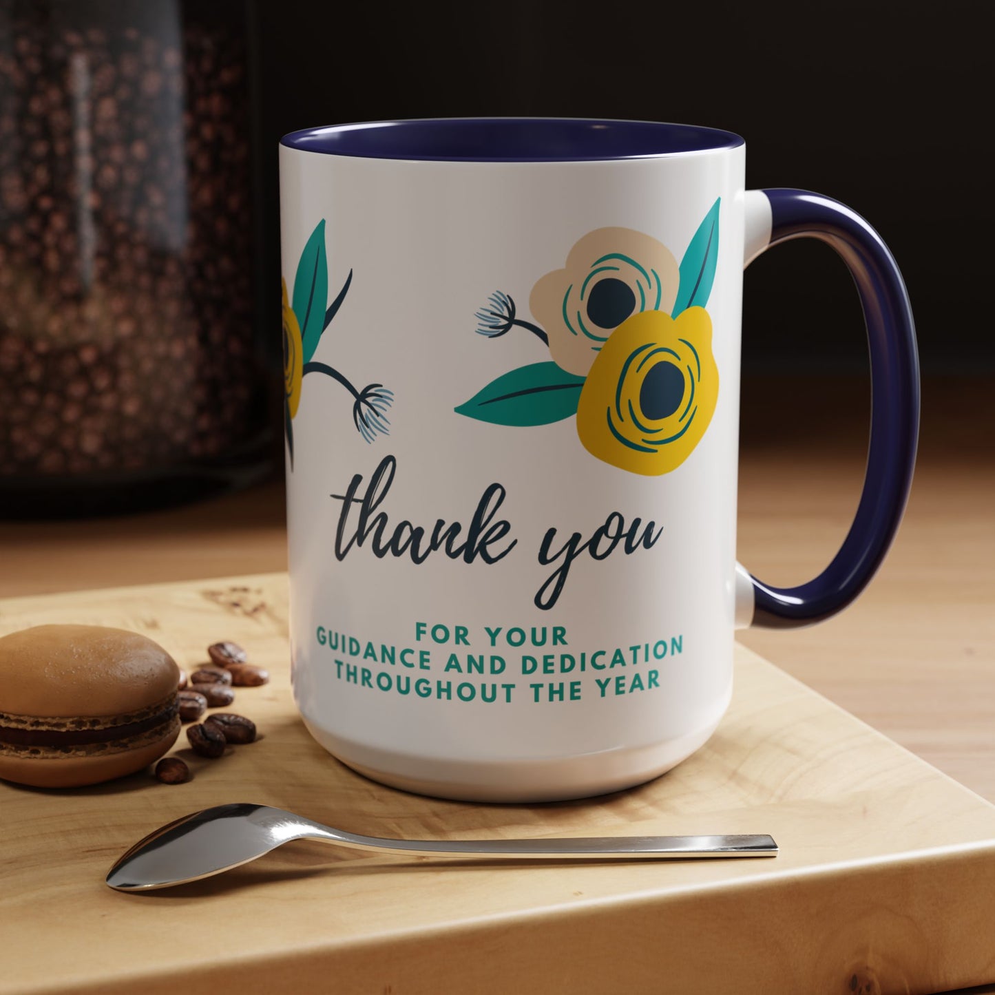 Thank You Coffee Mug, Navy, 15oz