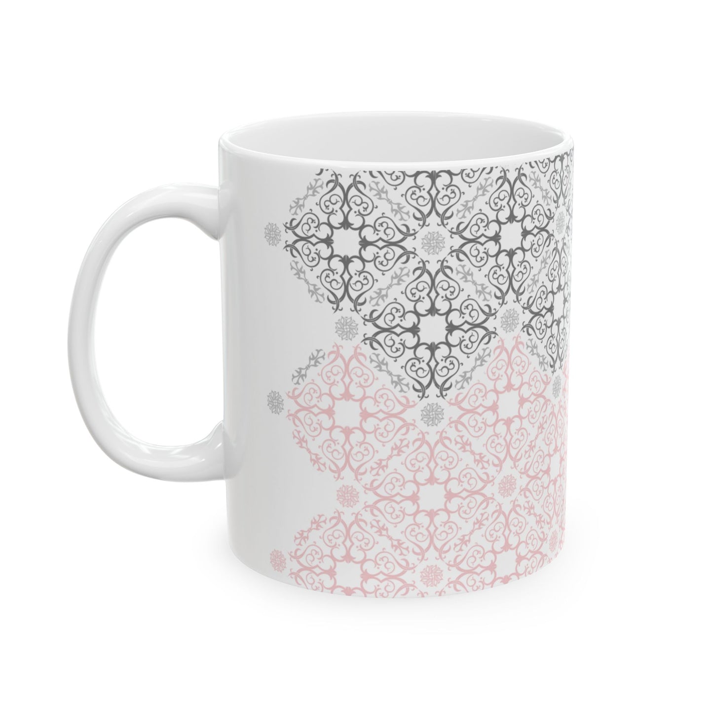 Patterned Ceramic Mug - Pink