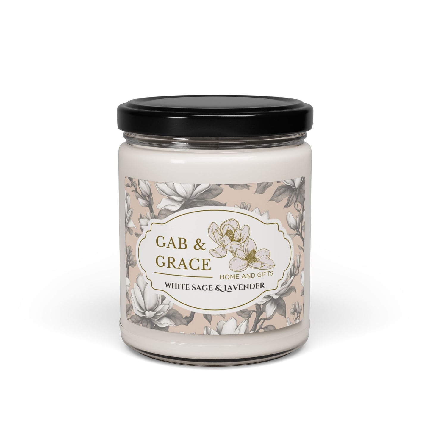 White Sage and Lavender Candle by Gab & Grace