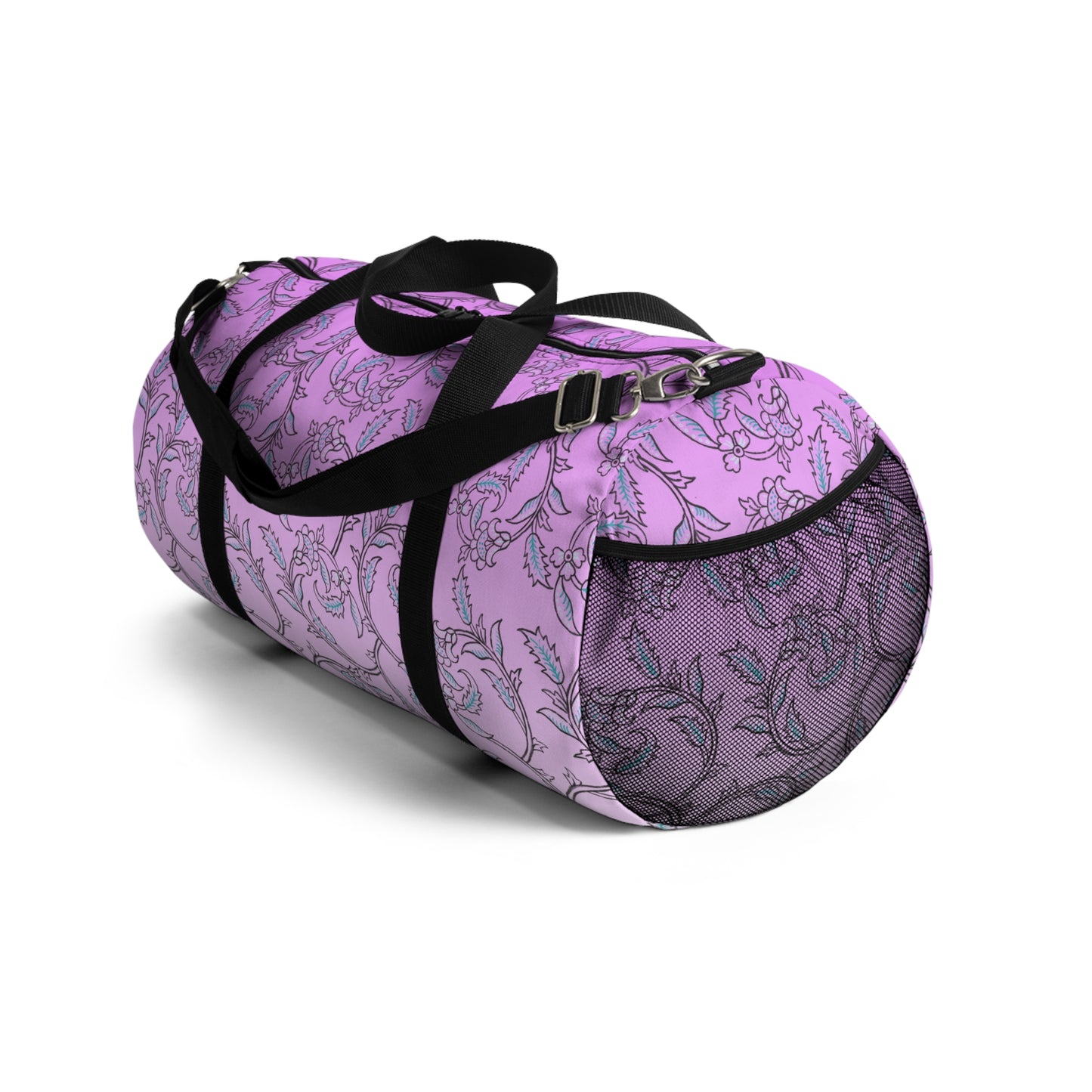 Pink Floral Vine Duffel Bag