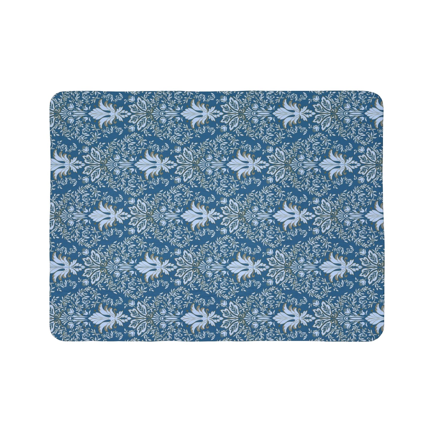 Regal Blue Fleece Sherpa Blanket