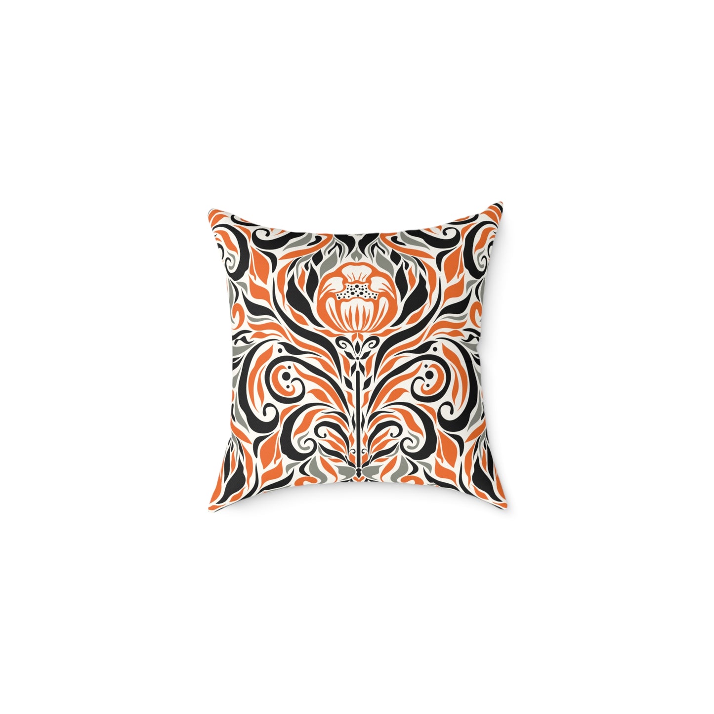 Fall Damask Square Pillow