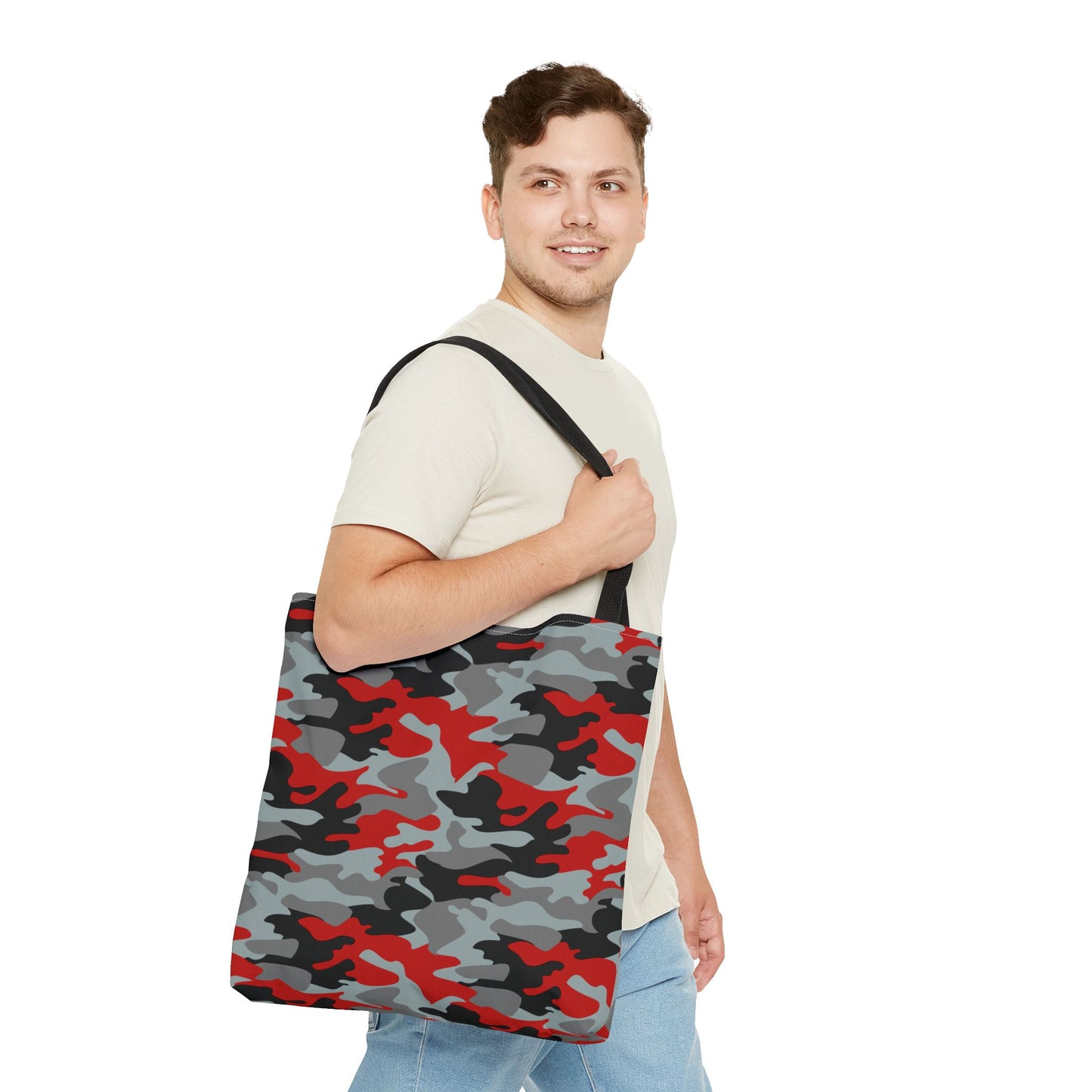 Red Camo Tote Bag, 18x18