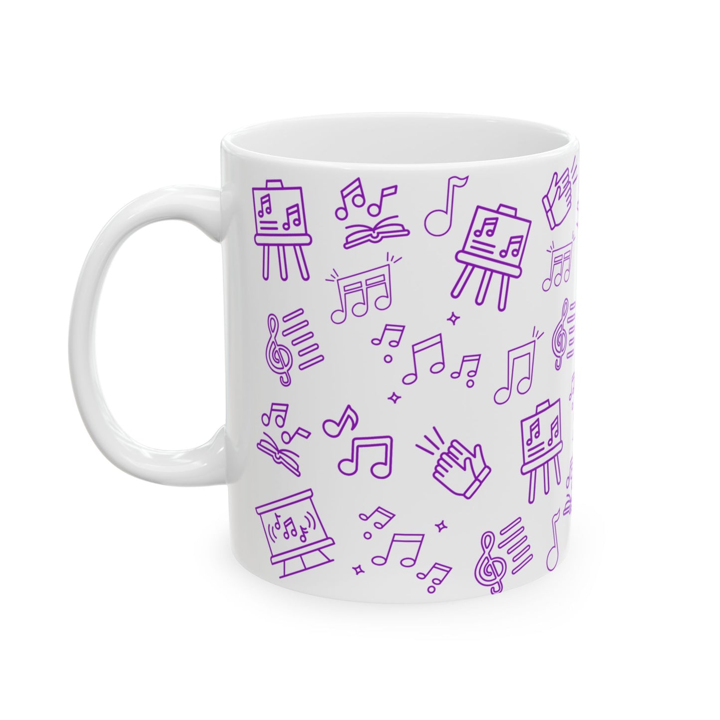 Music, Band, Chorus Themed Ceramic Mug - Perfect for Teachers!