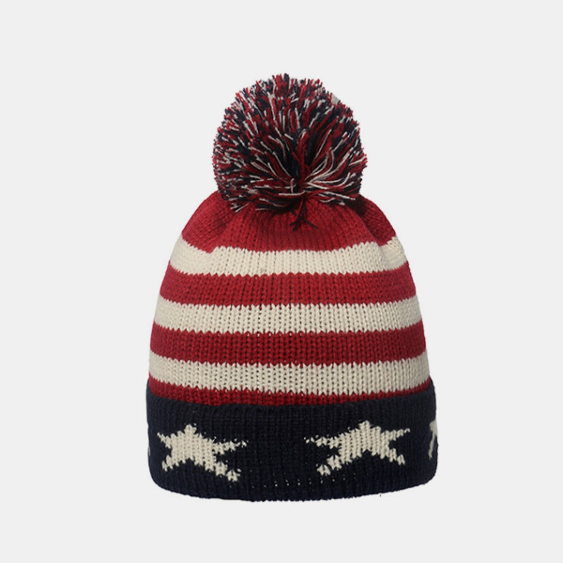 Roll Rim Flag Knit Hat