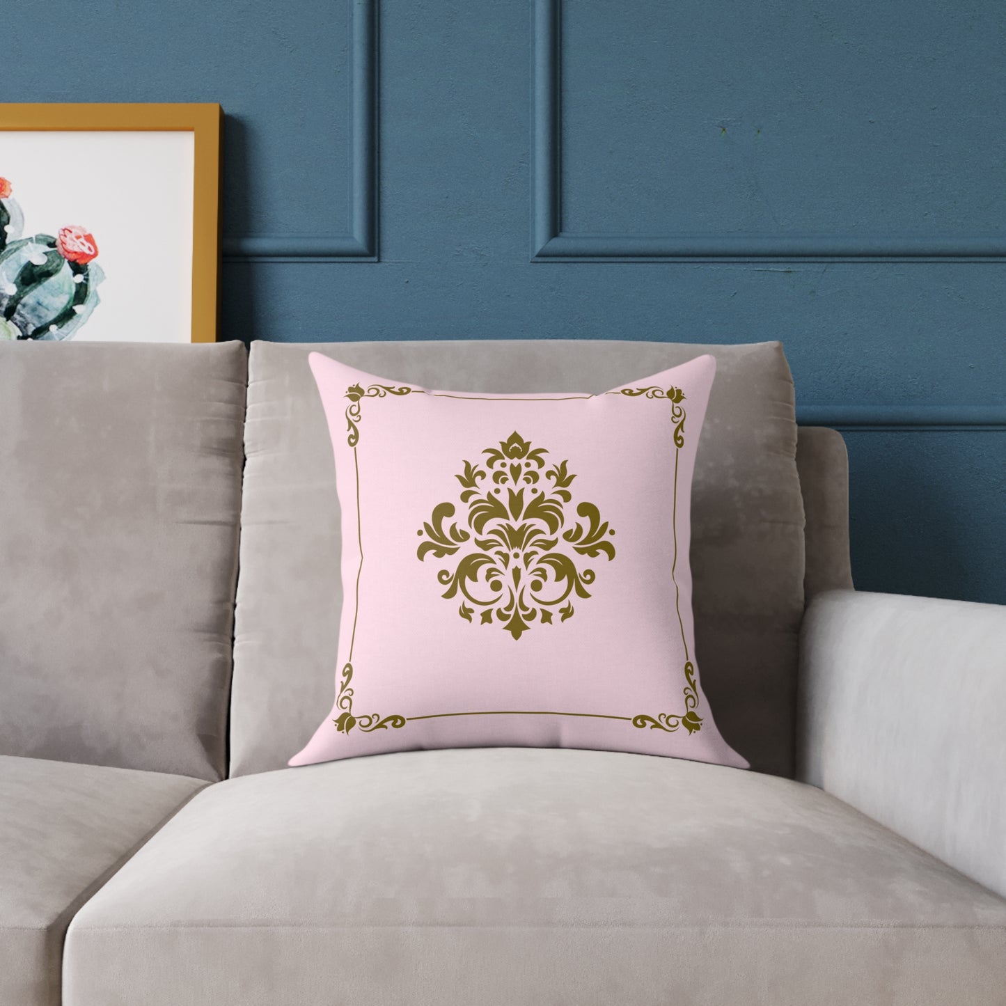 Gilded Pink Reversible Decorative Pillow