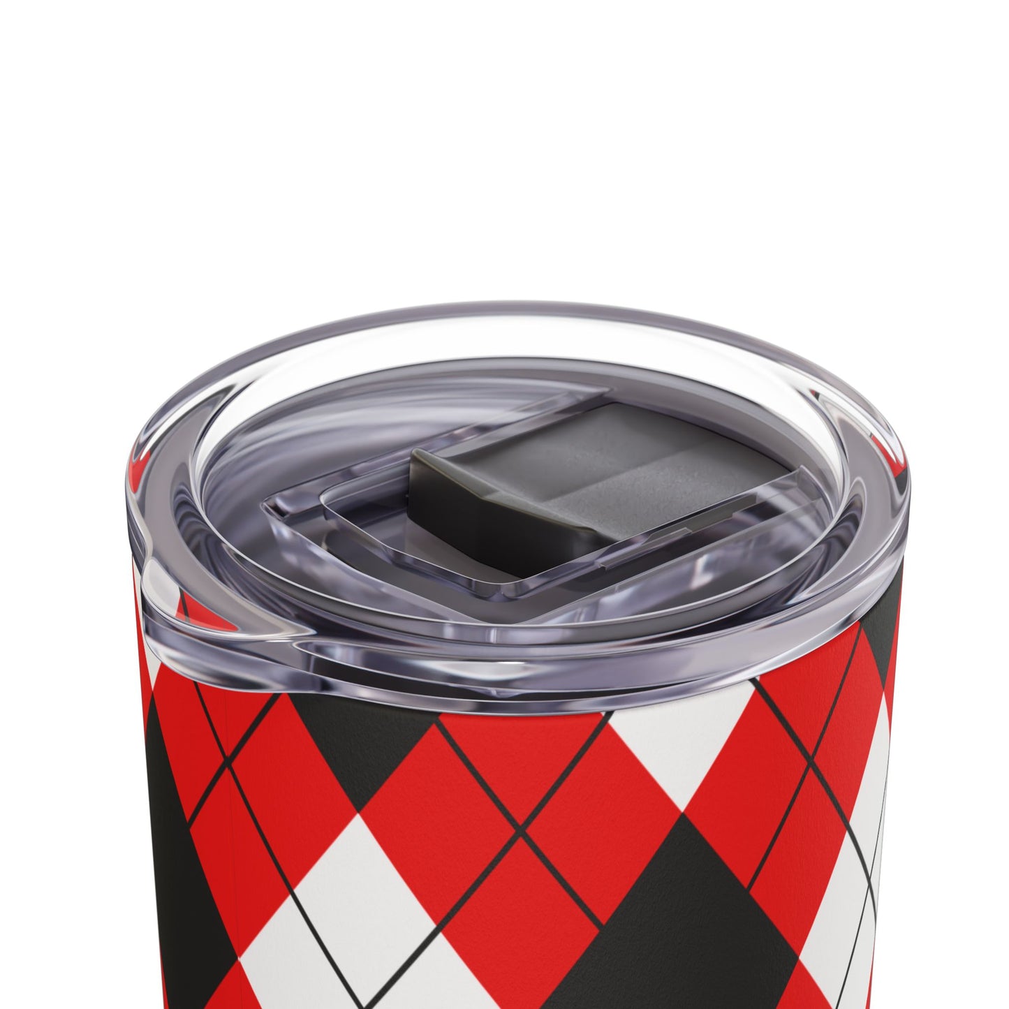 Red & Black Argyle Tumbler, 20oz
