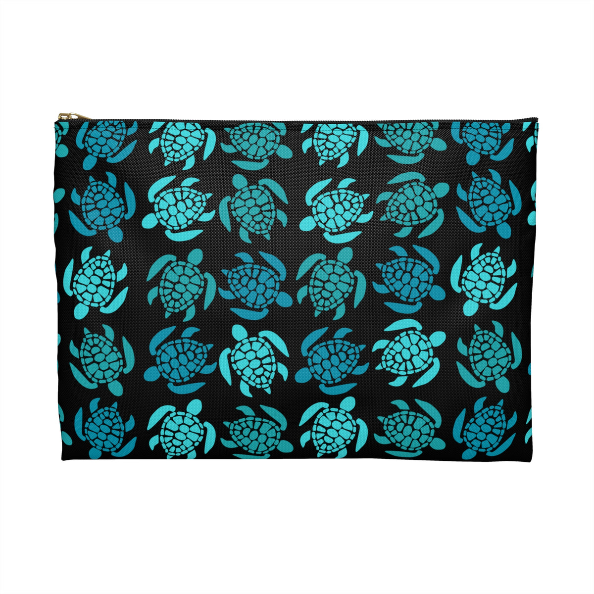 Teal Turtle Time Accessory Pouch