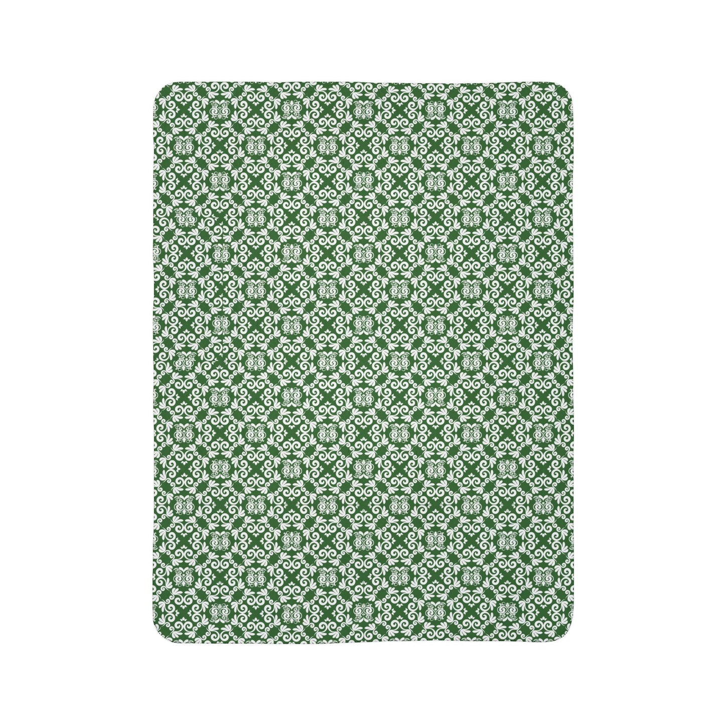 Green Lattice Sherpa Blanket