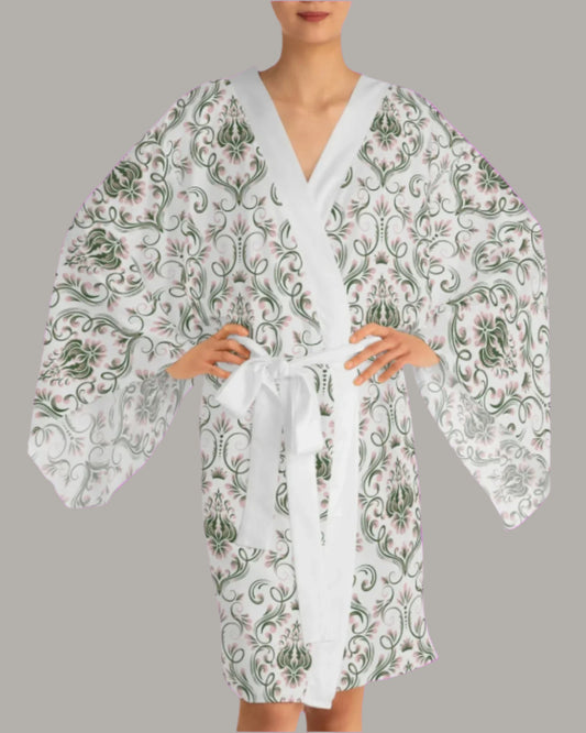 Blushing Romance Long Sleeve Robe