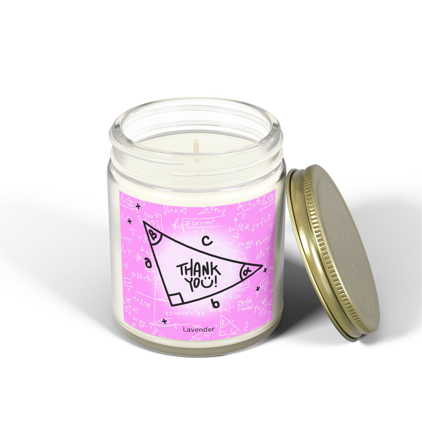 Thank You Math Teacher Candle, Lavender, 9oz