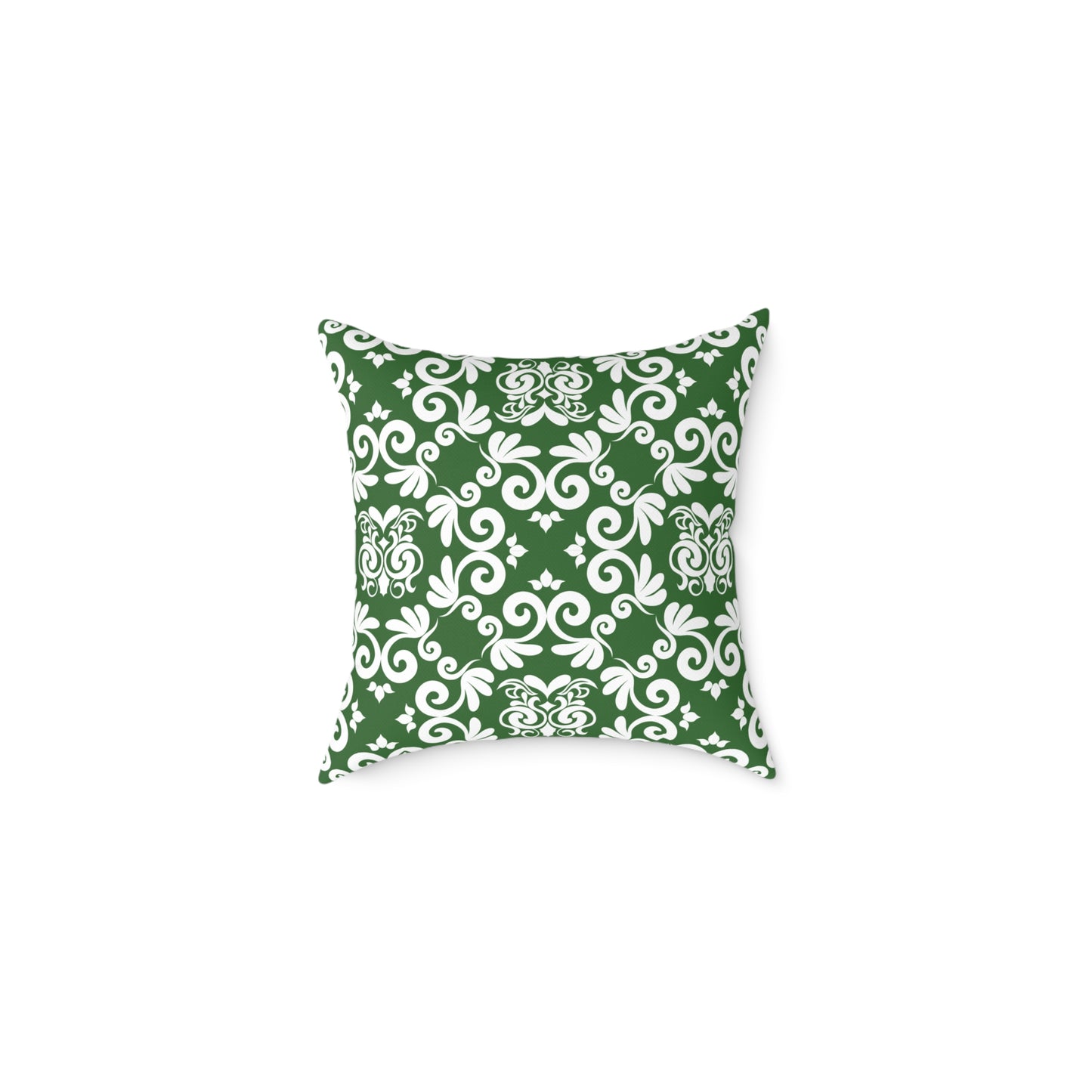 Green Lattice Throw Pillow