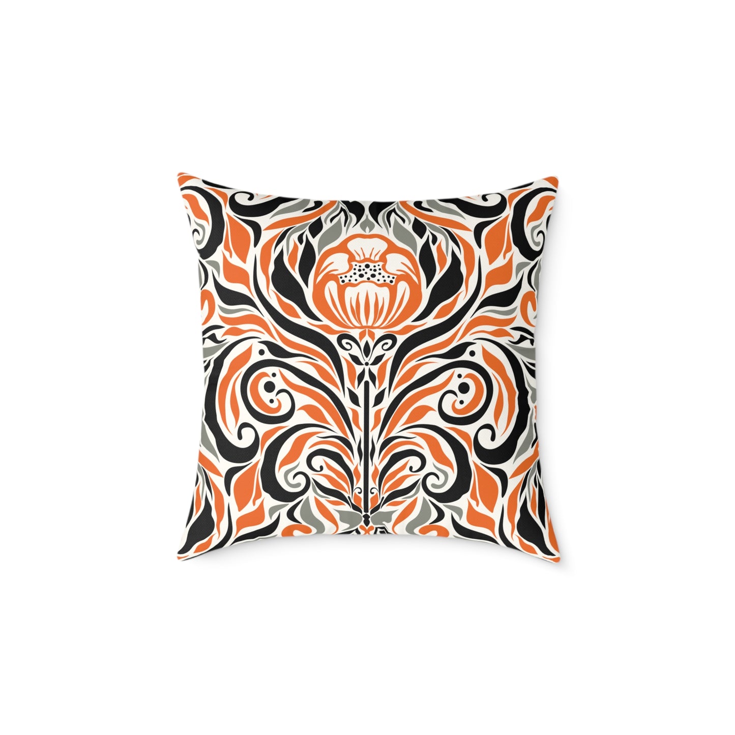 Fall Damask Square Pillow