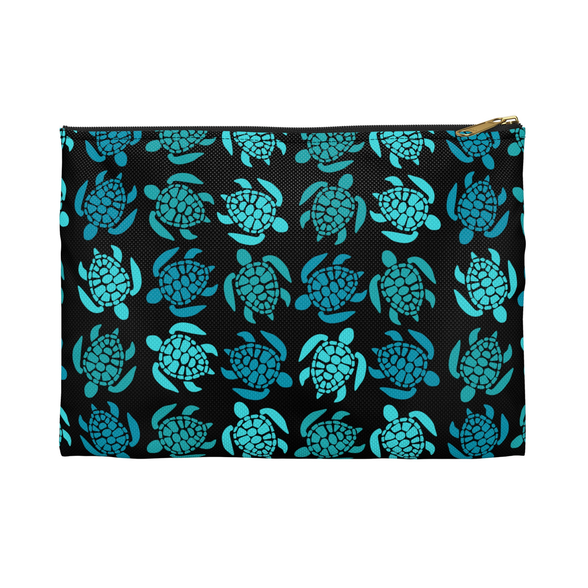 Teal Turtle Time Accessory Pouch