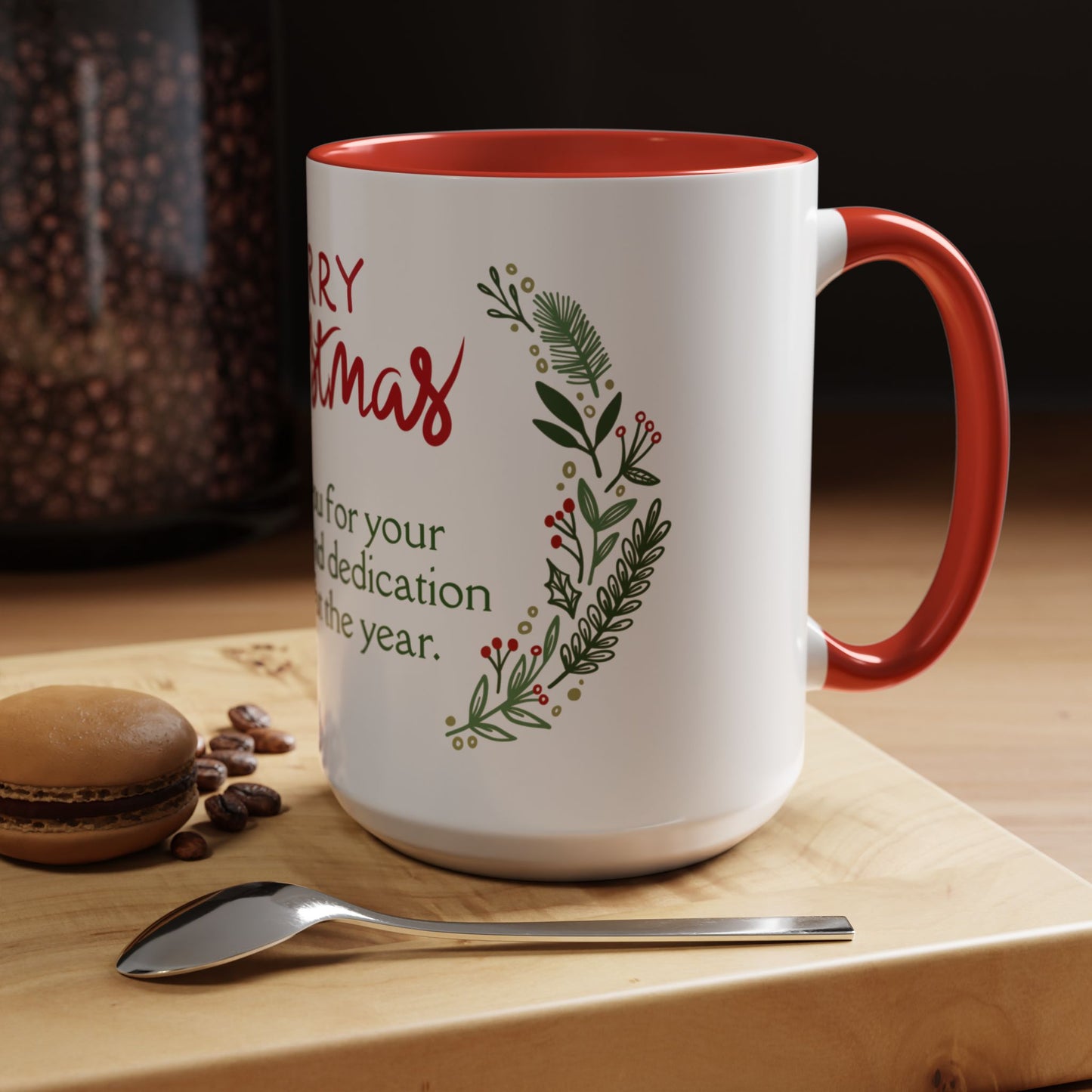 Festive Floral Coffee Mug, 15oz