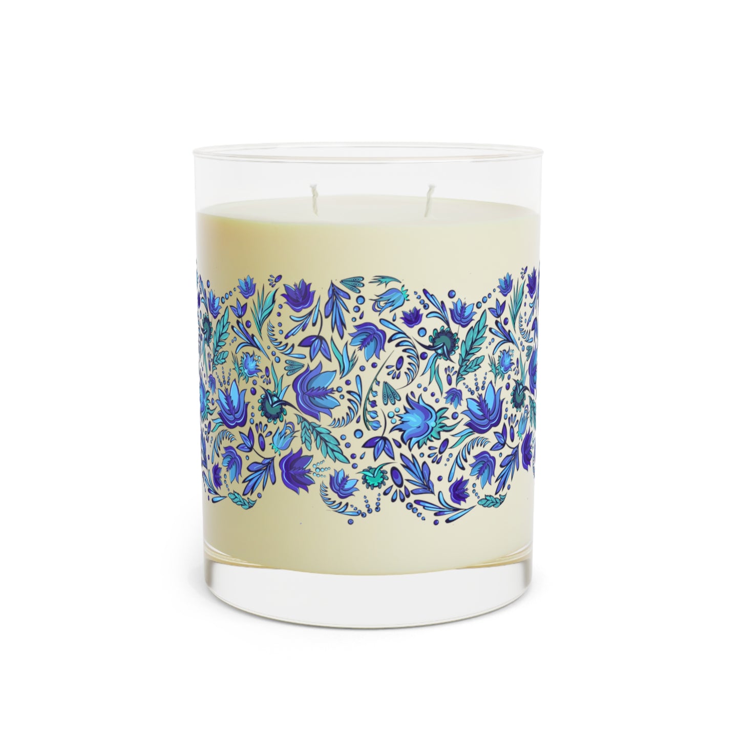 Contemporary Floral in Blue, 11oz