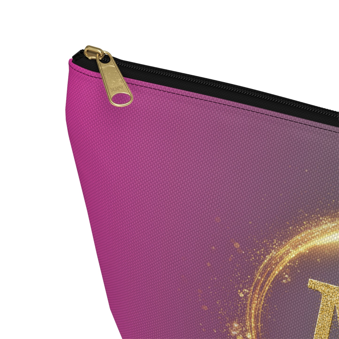 Pink & Green Ombre Monogram Makeup Bags