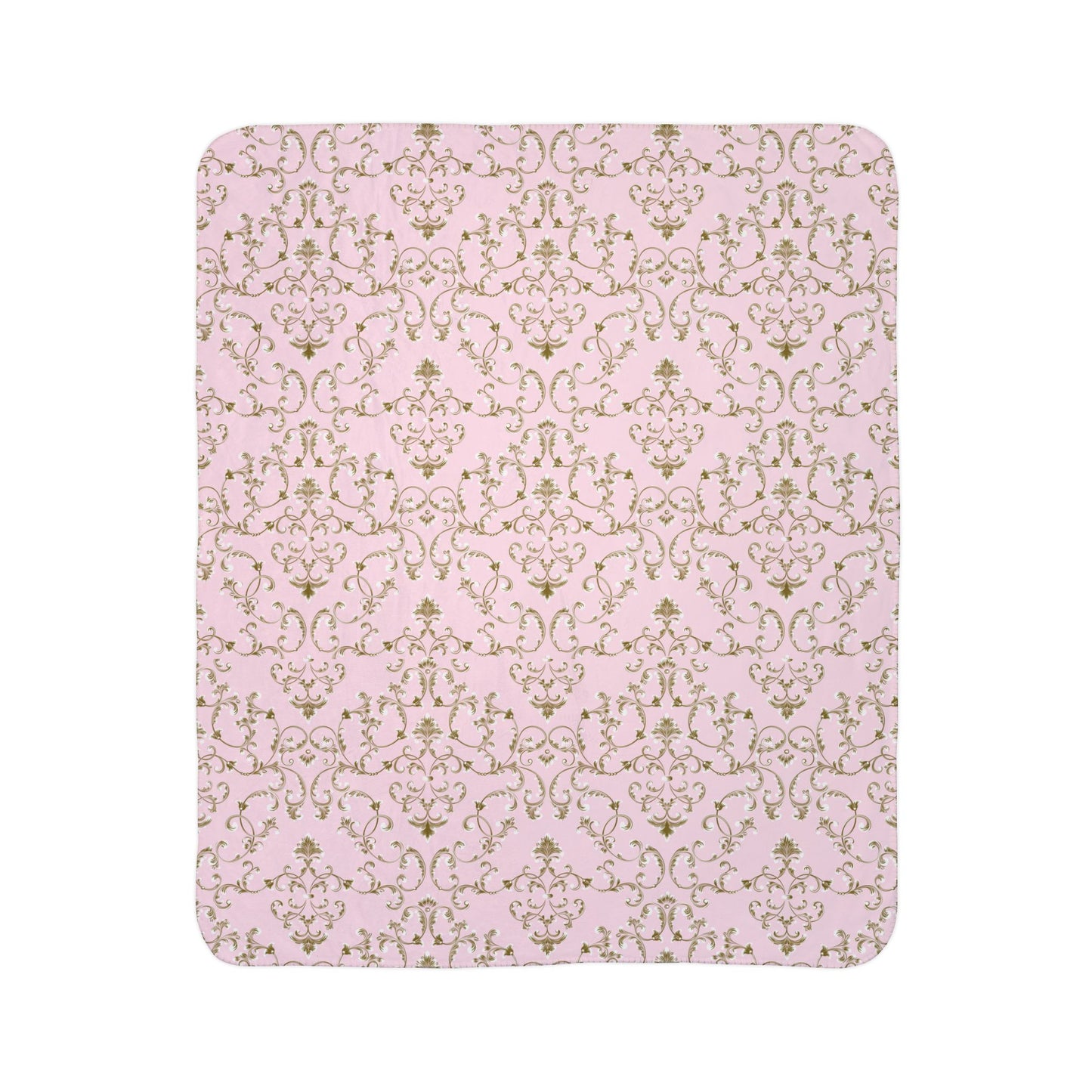 Gilded Pink Fleece Sherpa Blanket