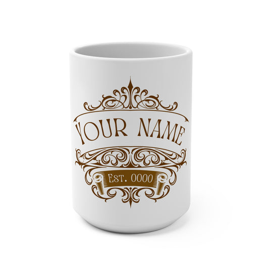 Custom Family Name Coffee Mug, 15oz