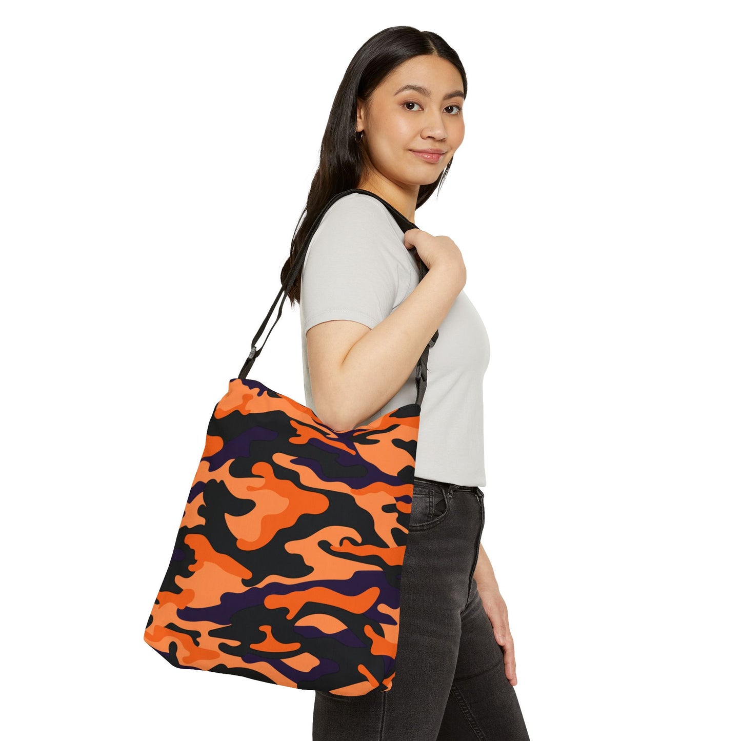 Halloween Camo Adjustable Tote Bag 16x16