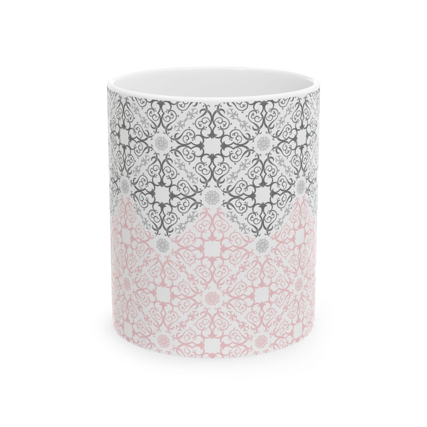 Patterned Ceramic Mug - Pink