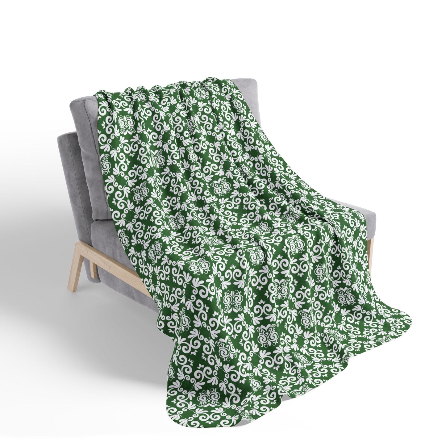 Green Lattice Sherpa Blanket