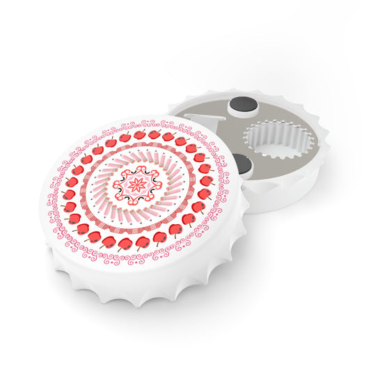 Red Apple Mandala Bottle Opener