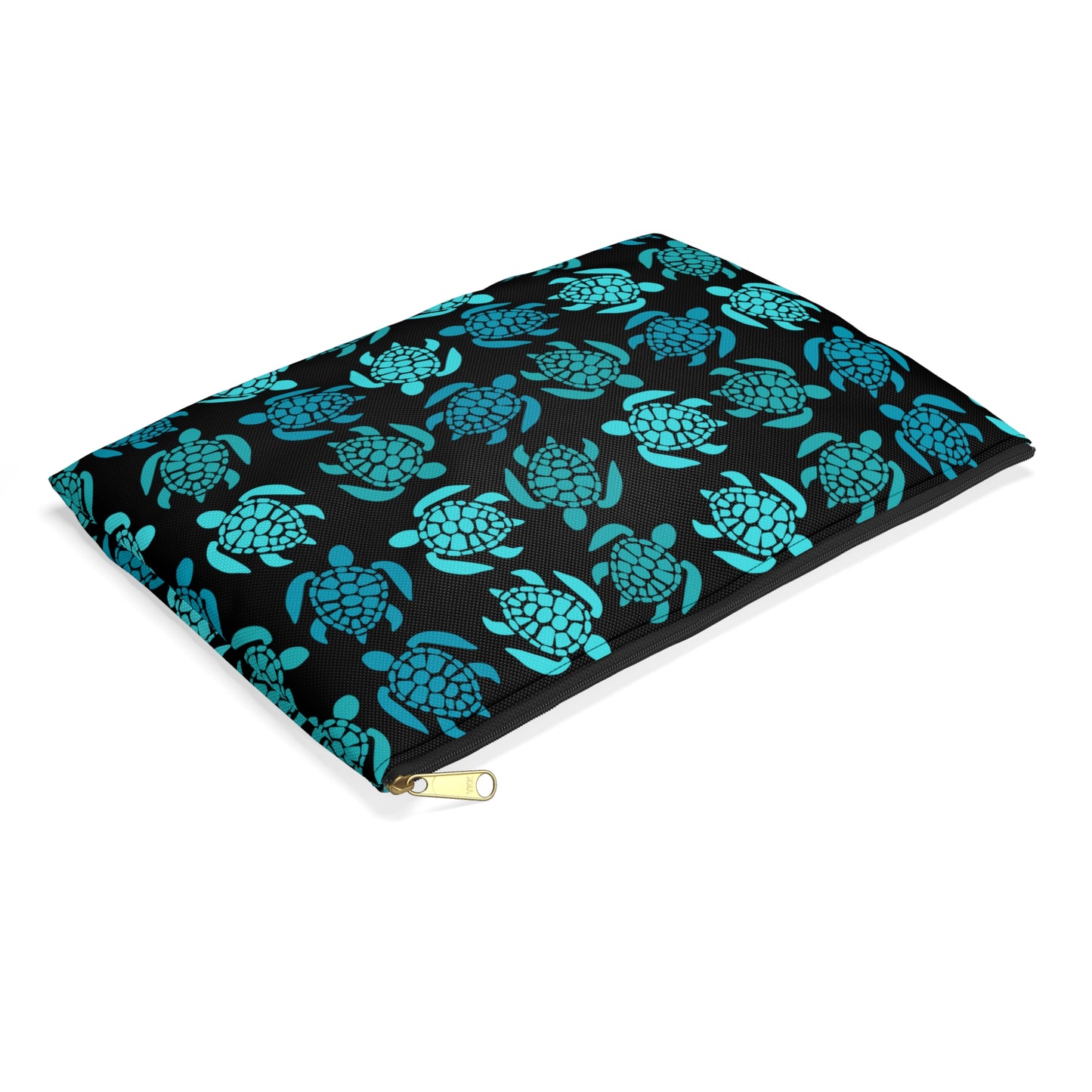Teal Turtle Time Accessory Pouch