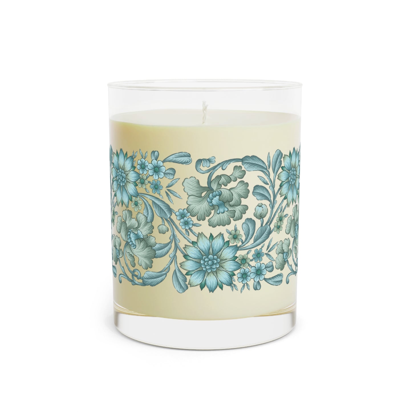 Victorian Floral Candle in Turquoise, 11oz