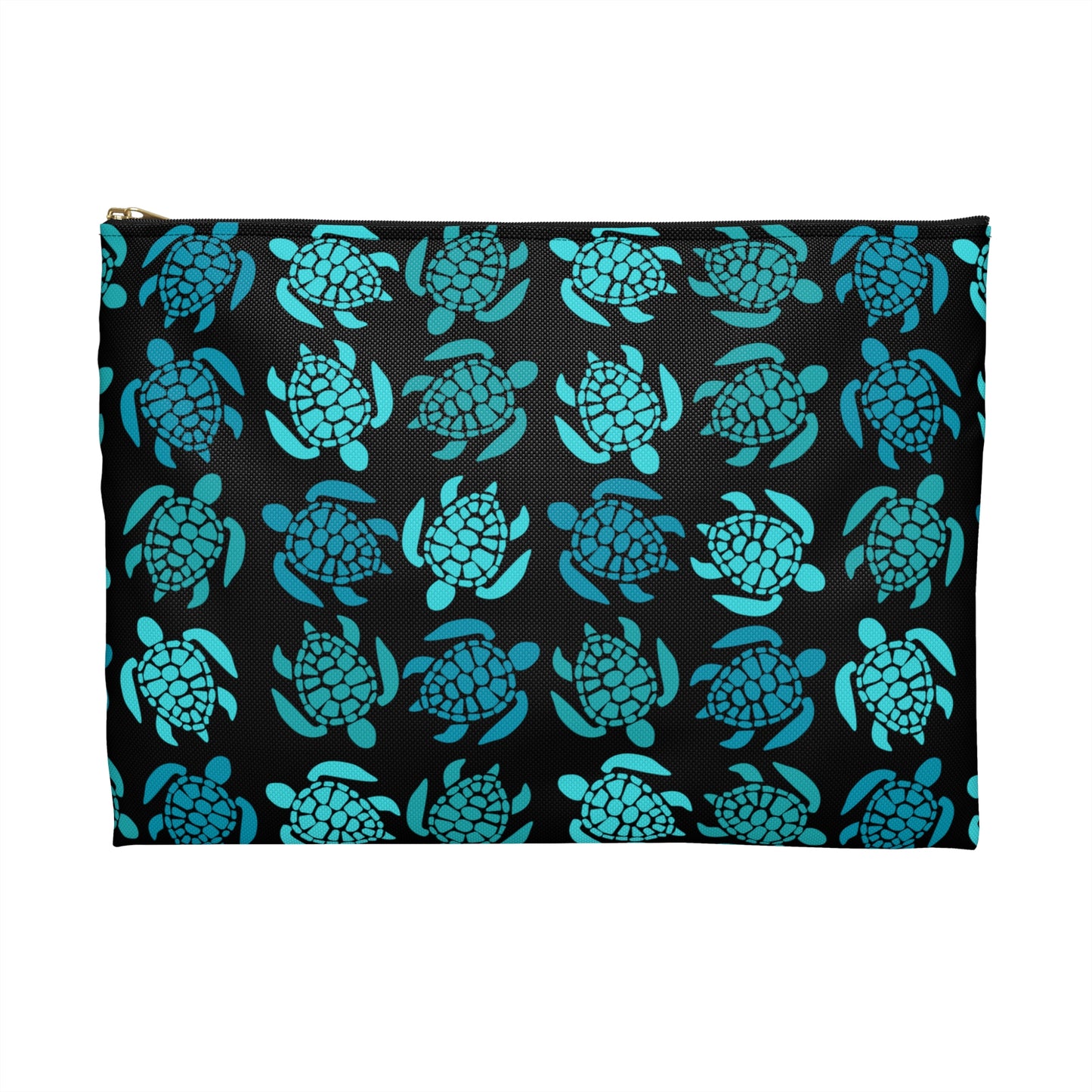 Teal Turtle Time Accessory Pouch