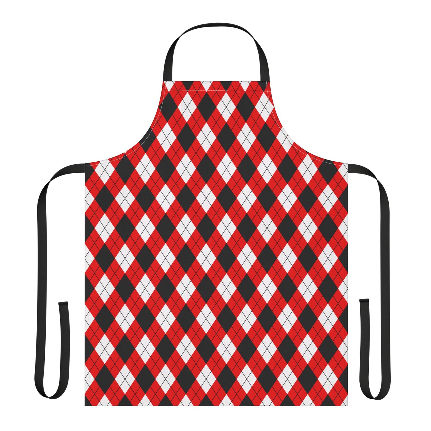 Red & Black Argyle Apron