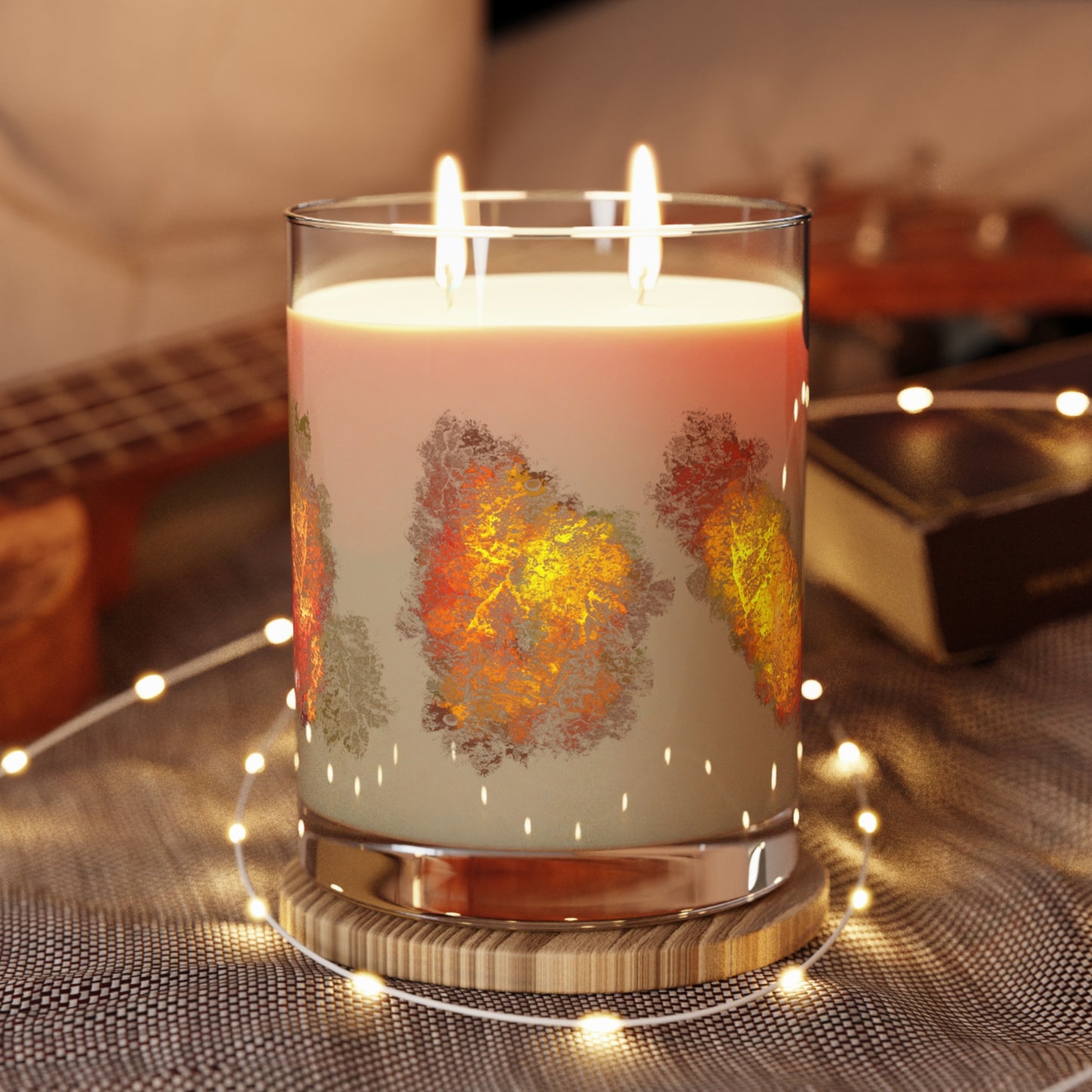Orange Geode Inspired Candle, White Tea & Fig, 11oz