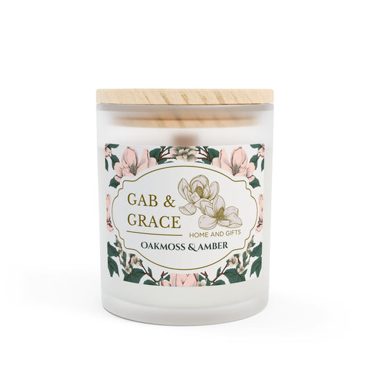 Gab & Grace Home Collection Candle, Oakmoss & Amber, 11oz