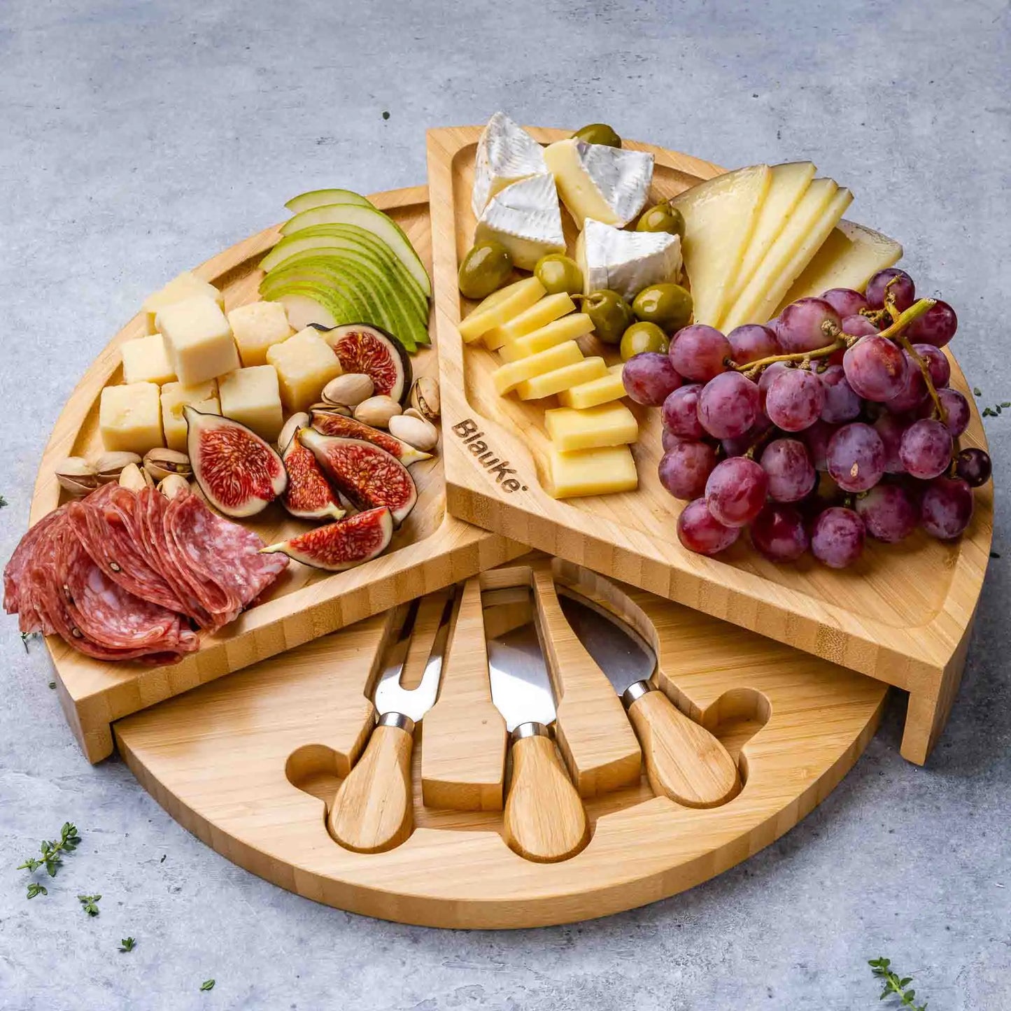 Bamboo Cheese Board and Knife Set