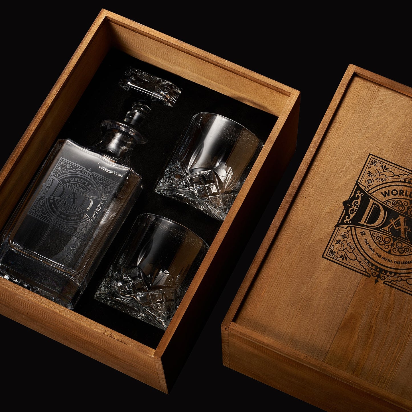 Gift for Dad Whiskey Decanter Gift Set