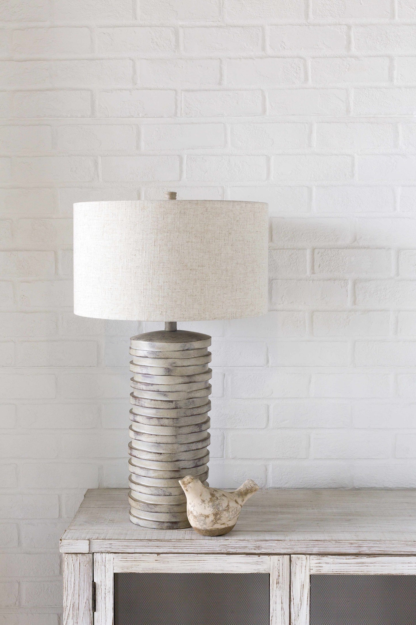 Albuccione Beige Rustic Bird Figurine Decor-2