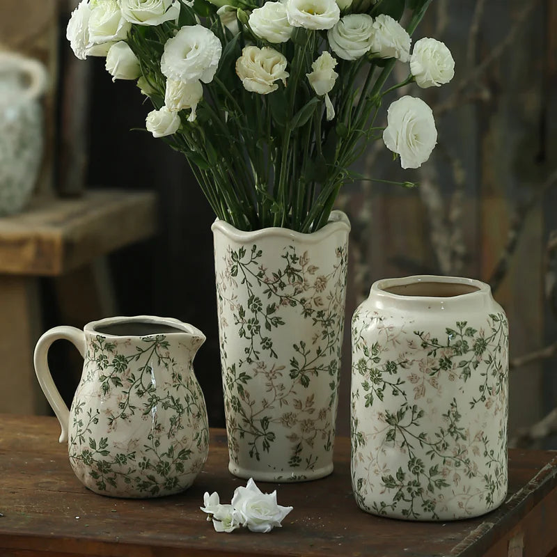 Pastoral Ceramic Vases