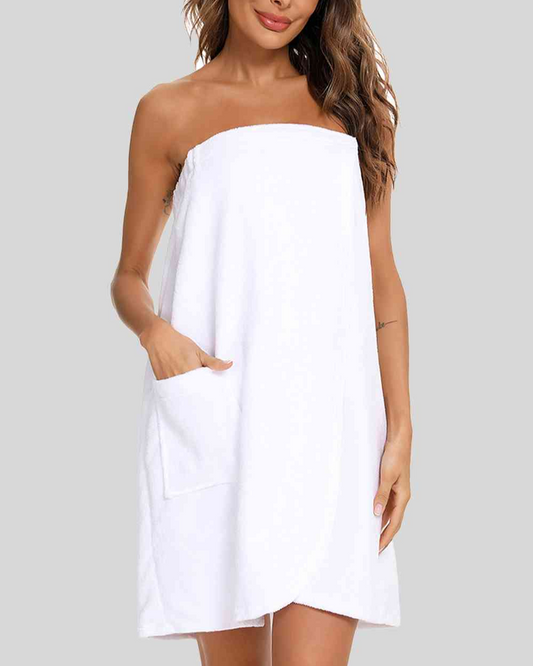 Strapless Robe With Pocket