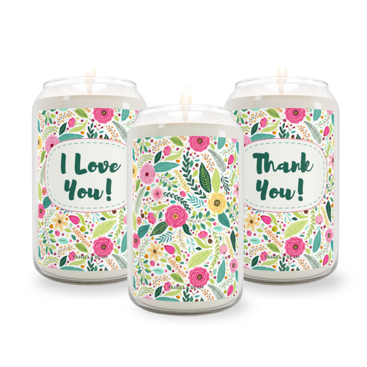 Bestie Blooms Collection, Vanilla Bean Scent, 13.75oz, Various Messages